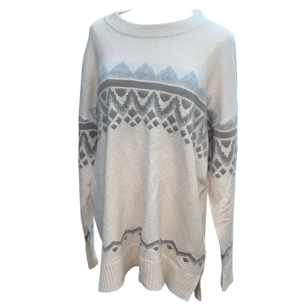 Loft Outlet Fair Isle Sweater Nordic Cabincore Winter Knit Pullover Sz XL - Picture 2 of 8